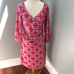 Gretchen Scott Unchained Faux Wrap Jersey Dress